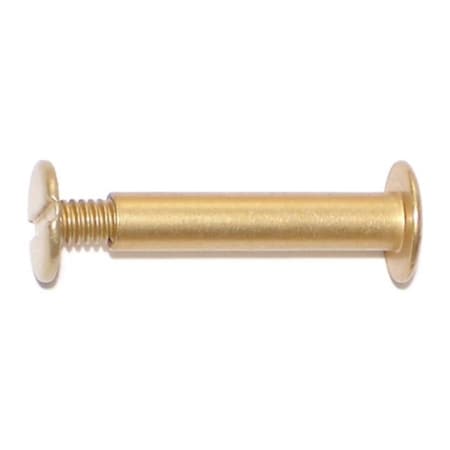 Midwest Fastener 1" Brl Lg, Brass Anodized Aluminum 10 PK 76546